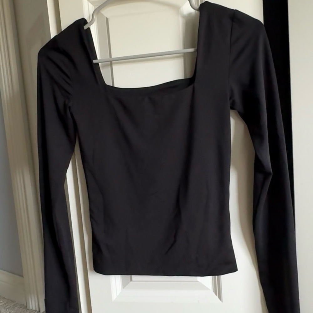 Elegant Black Long Sleeve Women's Top